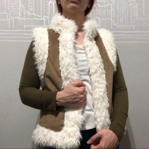 Suede + Sherpa Vest
